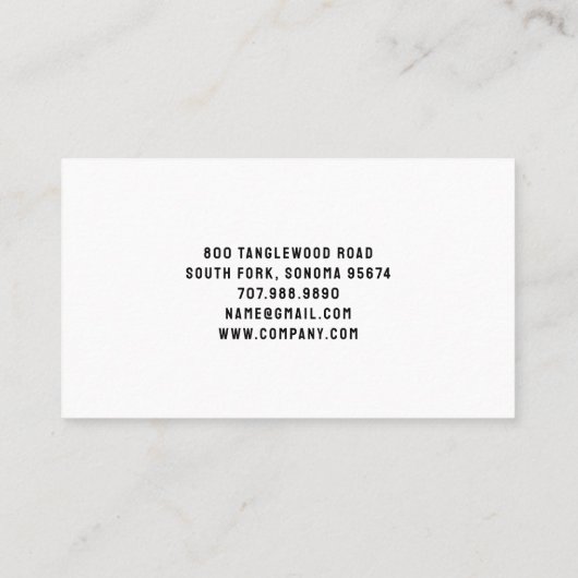 Folk Art Rabbit Florals Visitekaartje (Achterkant)