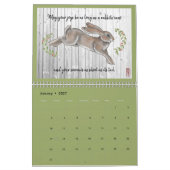 Folk Art Rabbits van Tuzi Willams Rabbit Tile & Ar Kalender (Jan 2027)