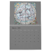 Folk Art Rabbits van Tuzi Willams Rabbit Tile & Ar Kalender (Feb 2027)