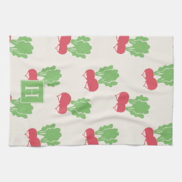 Folk Art Radish Scatter Theedoek