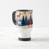 Folk-Art Reindeer Pattern Mug Reisbeker (Voorkant links)