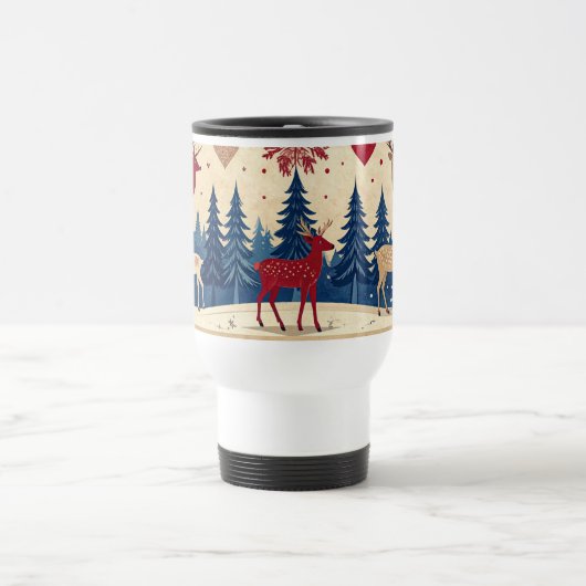 Folk-Art Reindeer Pattern Mug Reisbeker (Center)