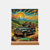 Folk Art Road Trip Acryl Bord (Voorkant)