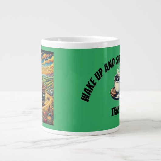 Folk Art Road Trip Grote Koffiekop (Voorkant)