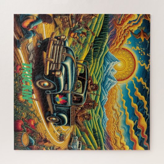 Folk Art Road Trip Legpuzzel (Horizontaal)