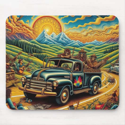 Folk Art Road Trip Muismat (Voorkant)