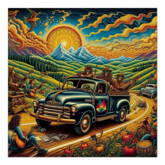 Folk Art Road Trip Perfect Poster (Voorkant)