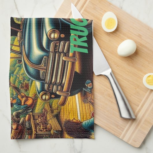 Folk Art Road Trip Theedoek (Quarter Fold)