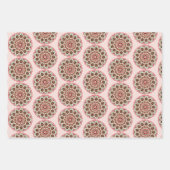 Folk art rosemaling gingerbread houses inpakpapier vel (Voorkant)