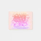 Folk Art Rosemaling Roze Heart & bladeren, bloemen Post-it® Notes (Voorkant)