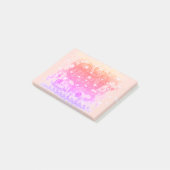 Folk Art Rosemaling Roze Heart & bladeren, bloemen Post-it® Notes (Schuin)