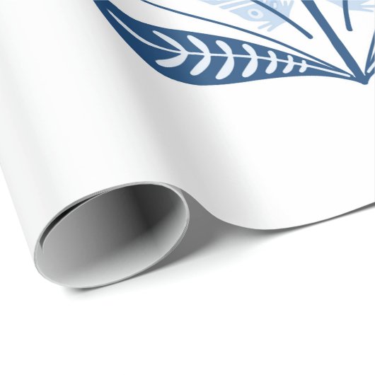 Folk art round-versiering met vogels, rozen en blo cadeaupapier (Rol Hoek)