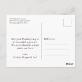 Folk Art Rustic Autumn verlaat Thanksgiving Briefkaart (Achterkant)