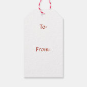 Folk Art Santa Claus Cadeaulabel (Achterkant)