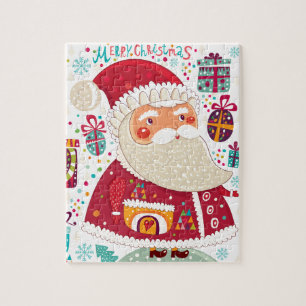 Folk Art Santa Claus Legpuzzel
