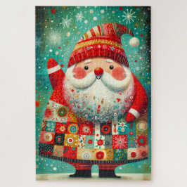 Folk Art Santa Claus Legpuzzel