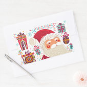 Folk Art Santa Claus Rechthoekige Sticker (Envelop)