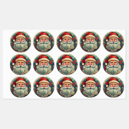 Folk Art  Santa Claus Style Labels