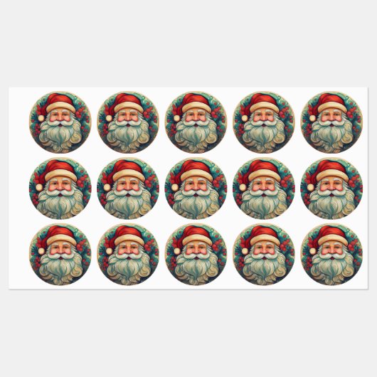 Folk Art  Santa Claus Style Labels (Vel)