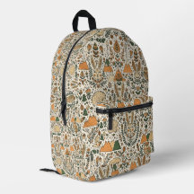 Folk Art Scandinavische Konijn Uil Bos Rugzak
