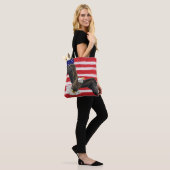 Folk Art schilderde vlag met adelaar Tote Bag (Op model)