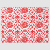 Folk Art Sleeping Fox Gift Tissuepapier (Voorkant)