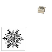 Folk art sneeuwvlok rubberstempel (Gestempeld)