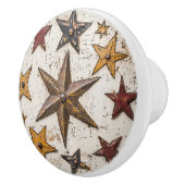 Folk Art Stars Keramische Knop (Rechts)