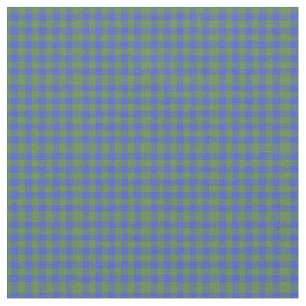 Folk Art Stijl Blauw Groen Check Gingham Stof