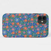 Folk Art Stijl Bloemen, Blauw iPhone 5 Xtreme Hoes (Achterkant (horizontaal))