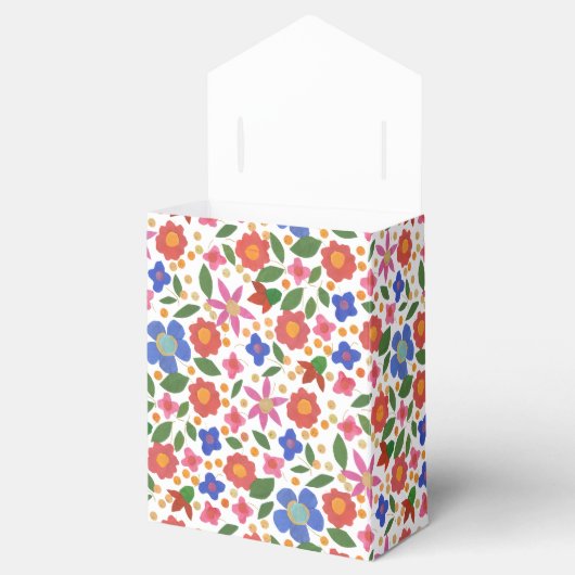Folk Art Stijl Bloemen Mini-print Tent Favor Box Bedankdoosjes (Geopend)