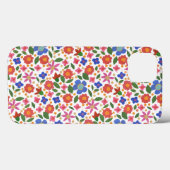 Folk Art Stijl Bloemen op Witte iPad Mini Case (Achterkant (horizontaal))