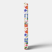 Folk Art Stijl Bloemen op Witte iPad Mini Case (Achterkant / Links)