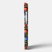 Folk Art Stijl Bloemen op Zwarte iPad Mini Case (Achterkant / Links)