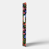 Folk Art Stijl Bloemen op Zwarte iPad Mini Case (Achterkant / Rechts)