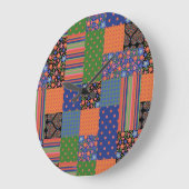 Folk Art Stijl Faux Patchwork Acryl Wandklok (Hoek)