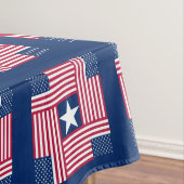 Folk Art Style American Flag Tafelkleed (Voorbeeld)