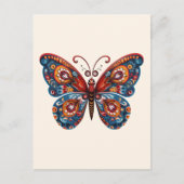 Folk Art Style Butterfly Briefkaart (Voorkant)