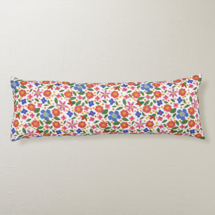  Folk Art Style Floral Miniprint Body Pillow Lichaamskussen