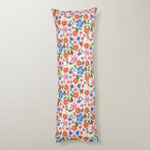  Folk Art Style Floral Miniprint Body Pillow Lichaamskussen (Achterkant (Verticaal))