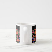  Folk Art Style Floral op Black Espresso Mok (Achterkant)