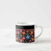  Folk Art Style Floral op Black Espresso Mok (Rechts)