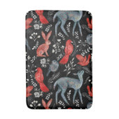 Folk-art style floral  pattern designs badmat (Voorkant Verticaal)