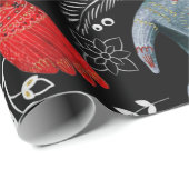 Folk-art style floral pattern designs cadeaupapier (Rol Hoek)