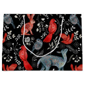 Folk-art style floral pattern designs groot cadeauzakje (Voorkant)