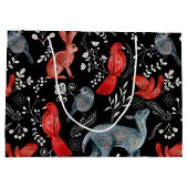 Folk-art style floral pattern designs groot cadeauzakje (Achterkant)