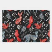 Folk-art style floral pattern designs inpakpapier vel (Voorkant 2)