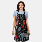 Folk-art style floral  pattern designs schort (Gedragen)