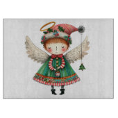 Folk Art Style Schattige Angel Snijplank (Voorkant)