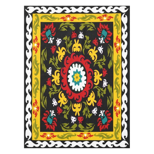 Folk art, suzani tafelkleed (Voorkant)